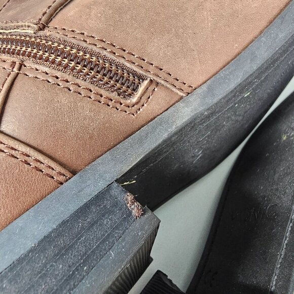 Vionic Country Logan Wide Fit Ankle Boots Side Zip Brown Leather Women's 9.5 - Picture 11 of 14